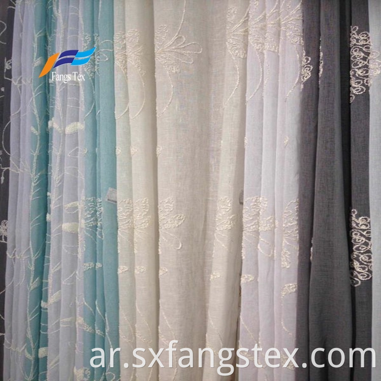 Textile Factory Embroidered Fabric Window Voile Curtain 7